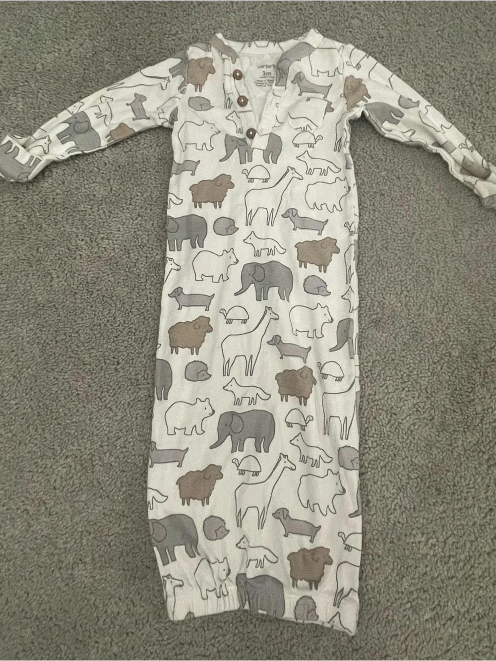 Gray and White Stripe Raccoon One-Piece - Kids
